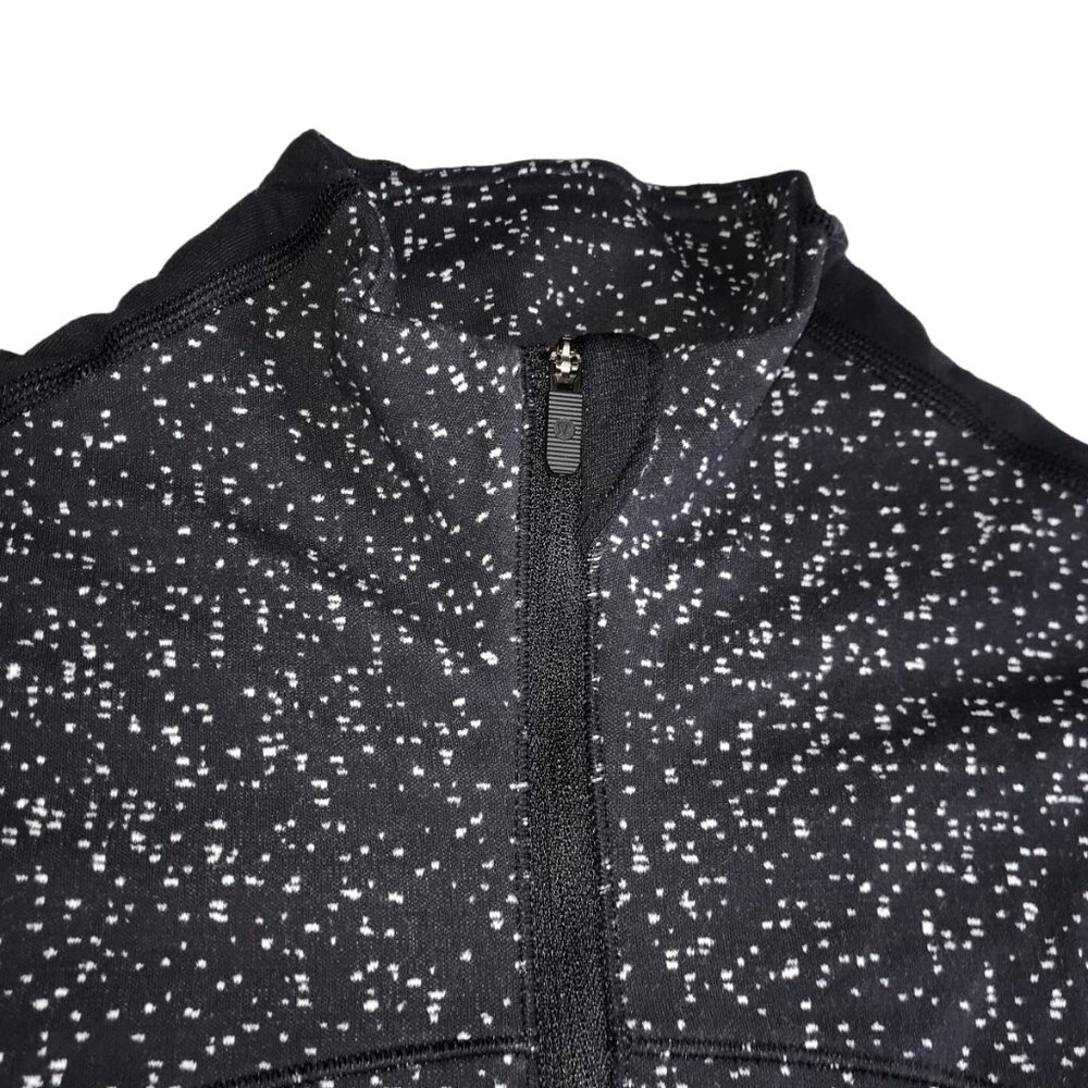LULULEMON Run Briskly 1/2 Zip Black Magnetized Jacquard Black, Pullover, Size 6